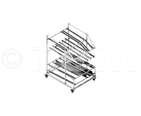 FIFO picking trolley for integration into a work bench