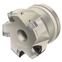 shell-end milling cutter / indexable insert / with negative insert / face