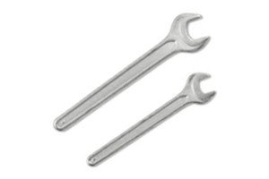 Fork wrench for collet