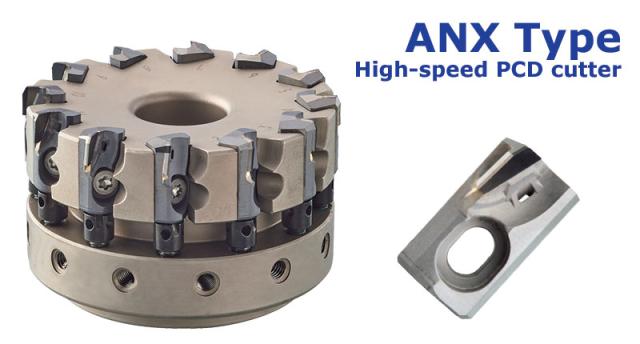 High-efficiency PCD milling cutter ANX type for aluminum alloys