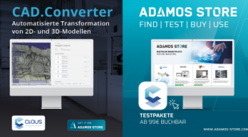 Create 3D models at the push of a button - clous CAD.Converter now in the ADAMOS STORE