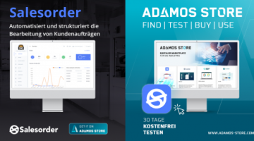 Self-service software for automated sales processes – Salesorder now in the ADAMOS STORE