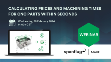 Webinar: Calculating prices and machining times for CNC parts within seconds