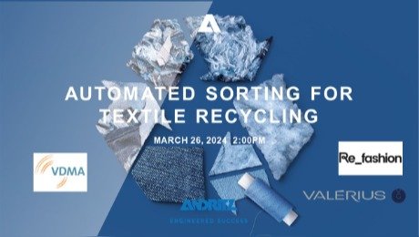 Webinar Tackle challenges by developing automated sorting for textile recycling - VDMA Textile Machinery Association