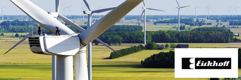 Die Eickhoff Wind Power GmbH, eine Tochter der Gebr. Eickhoff Maschinenfabrik u. Eisengießerei GmbH fertigt in Klipphausen bei Dresden Getriebe für Onshore-Windkraftanlagen.