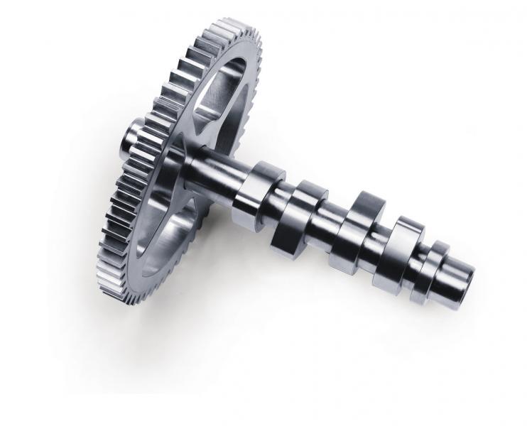 Complete, ready-to-fit, heat-shrunk camshaft. The high degree of precision achieved on this composite shaft drastically reduces the need for a cam profile grinding operation or – if precision cams are used – avoids it altogether. 