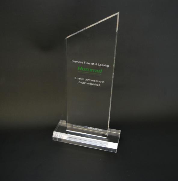 Die Hommel Gruppe erhält den Siemens Award für die fünfjährige, vertrauensvolle Zusammenarbeit mit der Siemens Finance & Leasing. 
