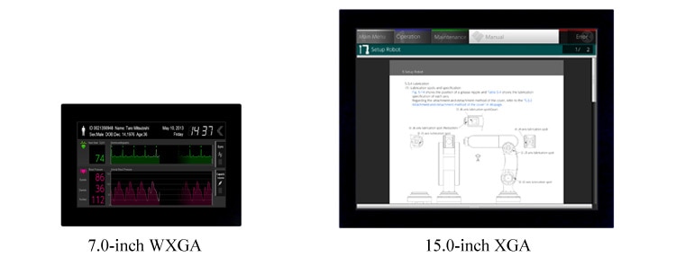 Mitsubishi Electric Color TFT-LCD modules with projected capacitive touch panel
