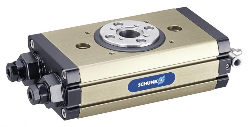 The SCHUNK SRM is the most robust pneumatic swivel unit with the highest performance density on the market. New benchmarks are being defined even when it comes to the size of the center bore.