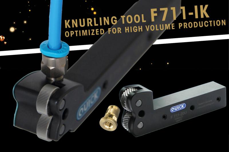 The QUICK F711-IK knurling tool has been optimised for high volume production with precise internal cooling and a quick clamping system.