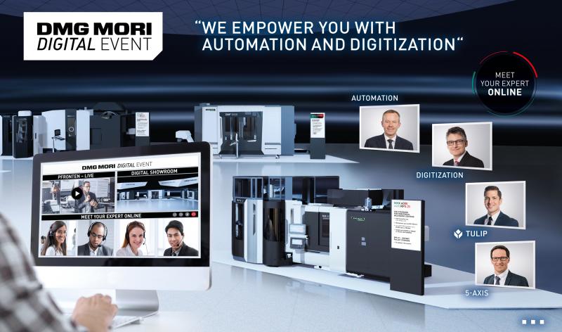 DMG MORI DIGITAL EVENT: From February 2 to 4, 2021, DMG MORI will present groundbreaking trends and developments in the industry – live, digitally and even more interactively.