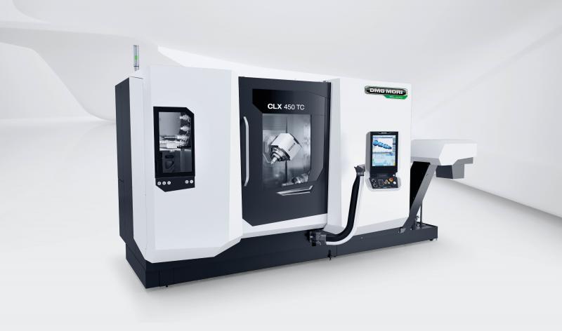 World premiere CLX 450 TC: In order to meet increasing production requirements with smaller quantities and greater part diversity, DMG MORI is establishing a new series with the CLX TC, in which a B-axis with compactMASTER turning/milling spindle replaces the traditional tool turret.