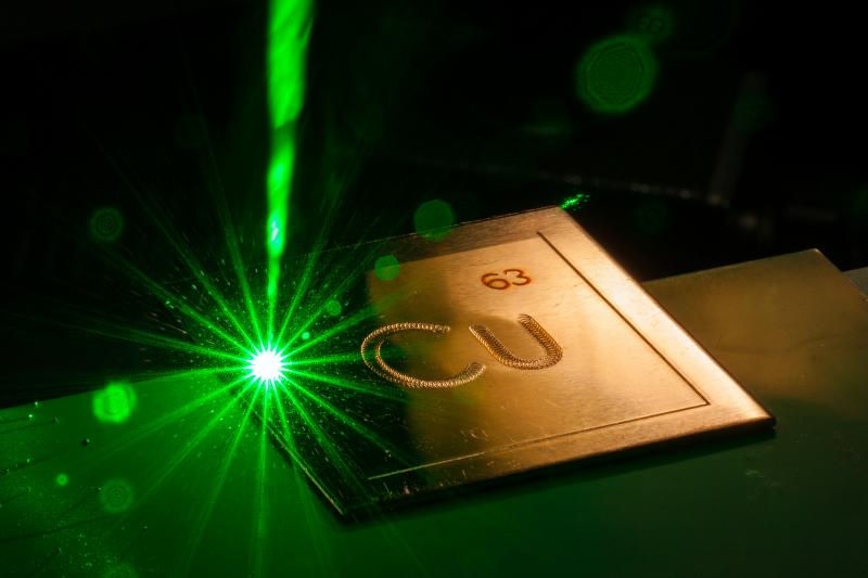 Laserbearbeitungseinheit für hochreflektive Werkstoffe