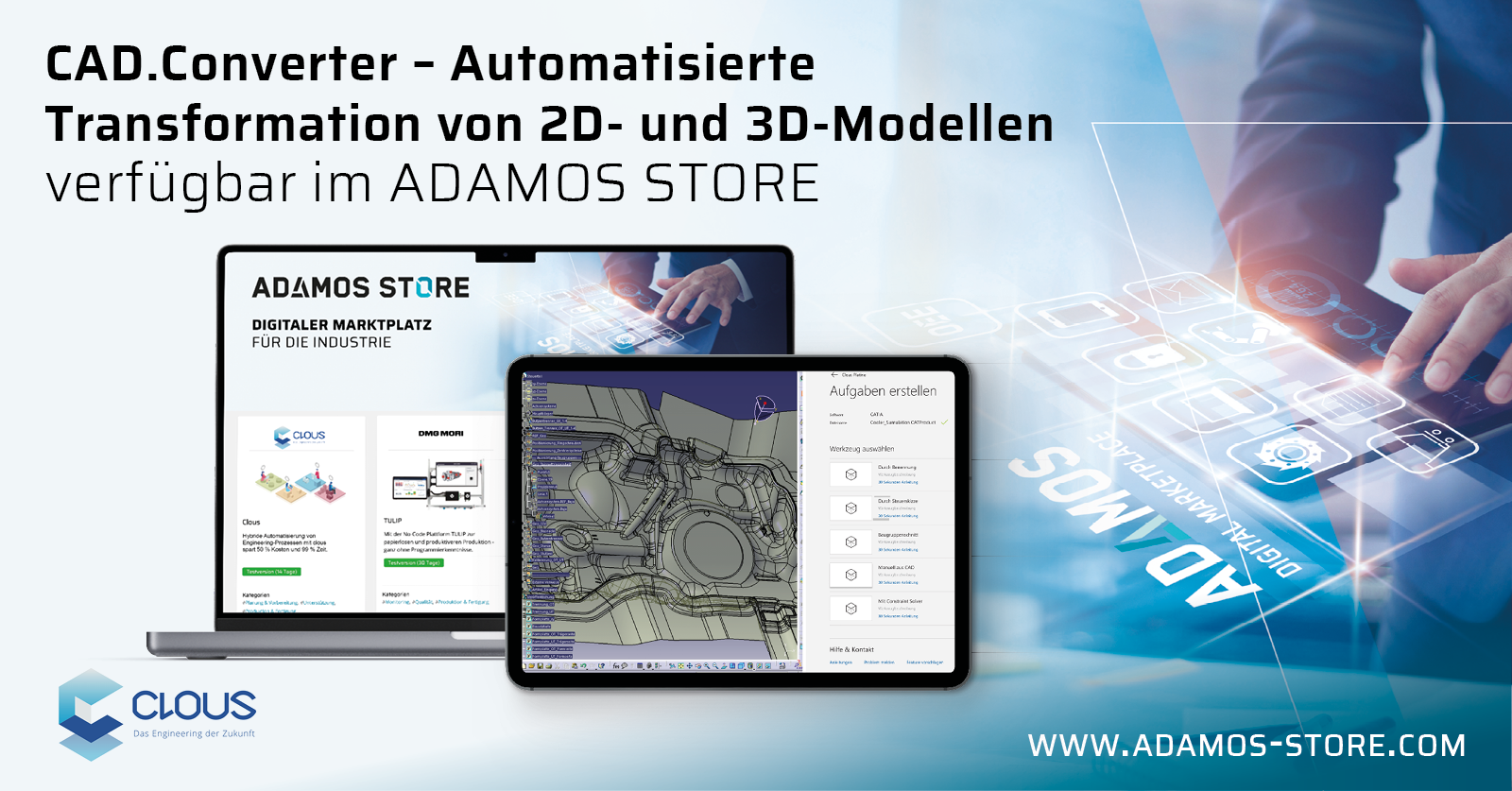 clous CAD.Converter - now in the ADAMOS STORE