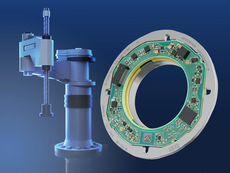Mit den Varianten KCI 120 und KBI 136 bietet HEIDENHAIN Lösungen für große Hohlwellen mit Durchmesser 30 mm oder 40 mm an.
