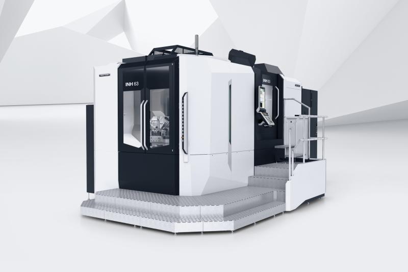 The INH 63 is a compact, highly productive 5-axis horizontal machining center for components up to 1,000 kg workpiece weight.
