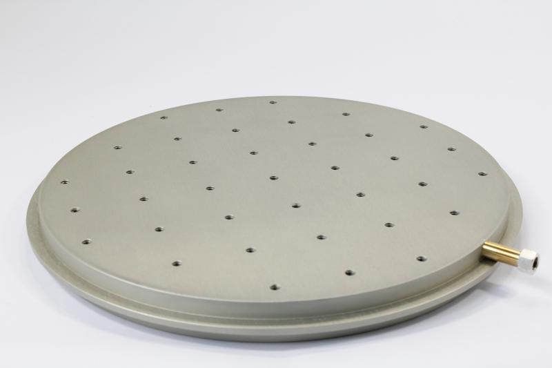 Micro porous hovercraft plates for accurate applications