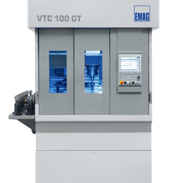 Die VTC 100 GT ist ein vertikales Wellenproduktionszentrum für die Kombinationsbearbeitung „Drehen und Schleifen“.