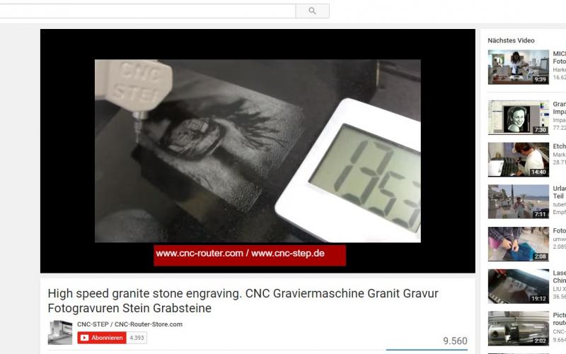 CNC Graviermaschine für Stein. Die Innovation für alle Steinmetze, Natursteinbetriebe, Gravurbetriebe etc.