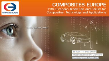 Composites Europe 2016: VDMA-Ausstellerliste und kostenloses eTicket