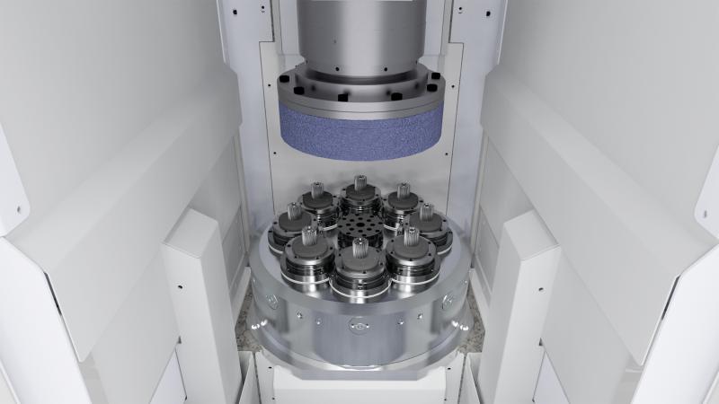 Flexible tool and workpiece configuration:

Number of tool spindles: 1
Number of workpiece carriers: 8