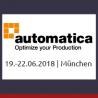 AUTOMATICA 19.-22.06.2018 in München -  OPTIMIZE YOUR PRODUCTION 